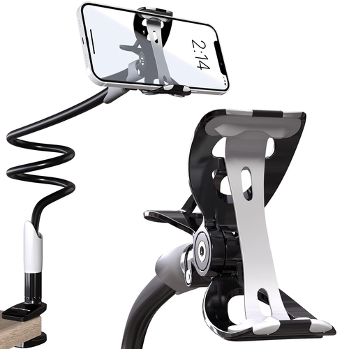 Cell Phone Holder for Bed Gooseneck Bedside Phone Holder Laying Down