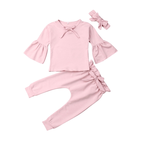 1 6Y Toddler Kid Baby Girl Clothes Sets Pink