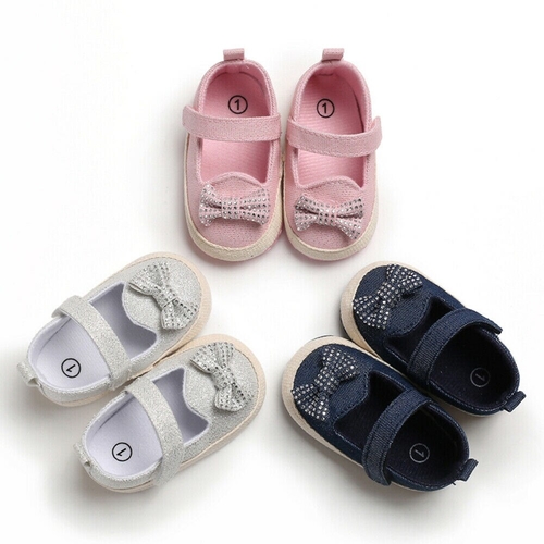 Summer Toddler Baby Girl Bowknot Crib Shoes