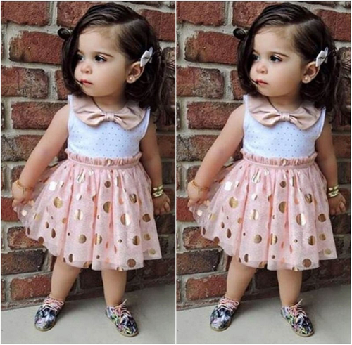 2016 New Summer Cute Baby Kids Girls Princess Bow