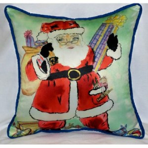 Betsy Drake HJ902 Santa Throw Pillow- 18 x 18 in.