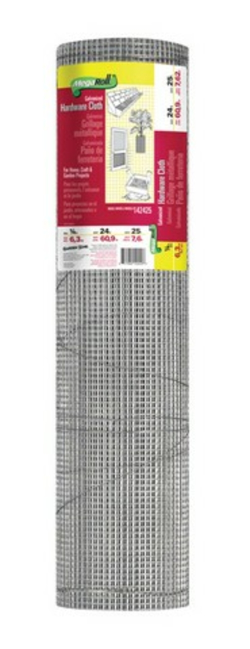 Garden Zone 142425 24 in. x 25 ft. 0.25 in. Mesh Welded Hardware Cloth