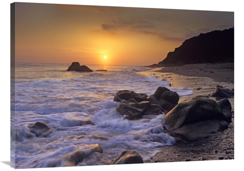 Global Gallery GCS-396440-3040-142 30 x 40 in. Sunset Over Leo Carillo