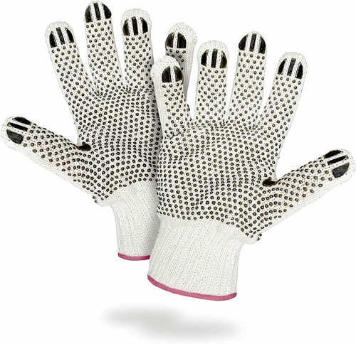 240 Pack PVC Double Side Dot String Gloves Men’s 10” Large Size.