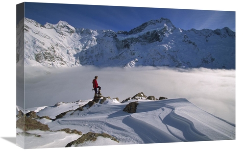 Global Gallery GCS-453456-1624-142 16 x 24 in. Mt Sefton, Climber 