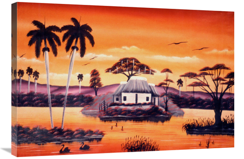 24 x 36 in. Two Swans Art Print - Felix Aloarez