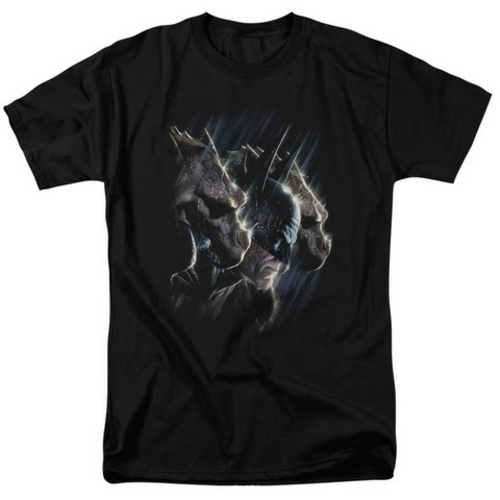 Trevco Batman-Gargoyles - Short Sleeve Adult 18-1 Tee - Black- Small