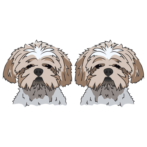 SignMission D-Shih Tzu 6 in. Super Cute Dog Decal - Shih TZU - Pack of