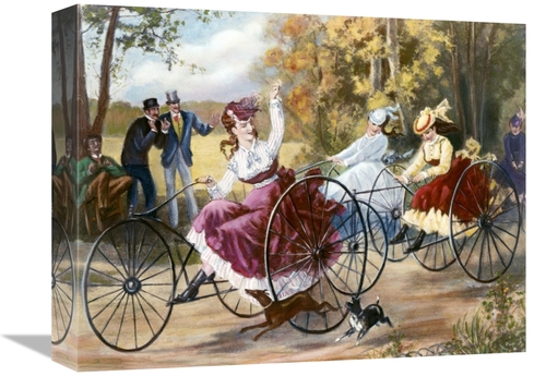Global Gallery GCS-276691-16-142 16 in. Tricyclists in the Park Art Pr