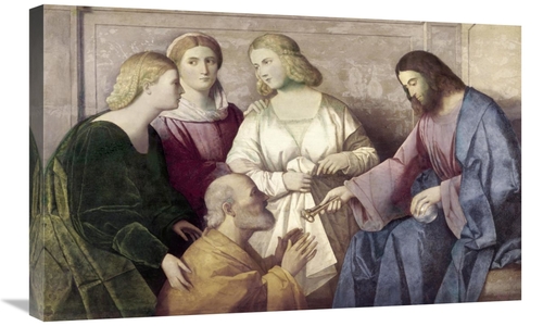 Global Gallery GCS-277012-30-142 30 in. Jesus Gives the Keys to Peter 