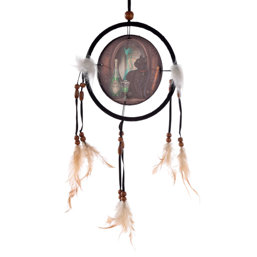 Decorative Lisa Parker Absinthe Cat Dreamcatcher Small