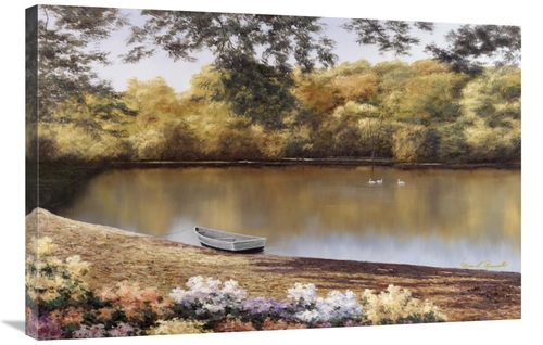 Global Gallery GCS-393940-2436-142 24 x 36 in. Golden Pond Art Print -