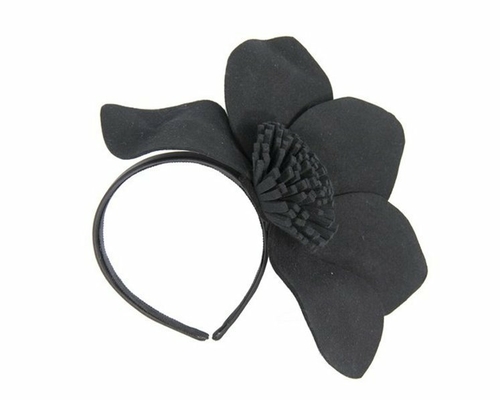 Black felt flower fascinator