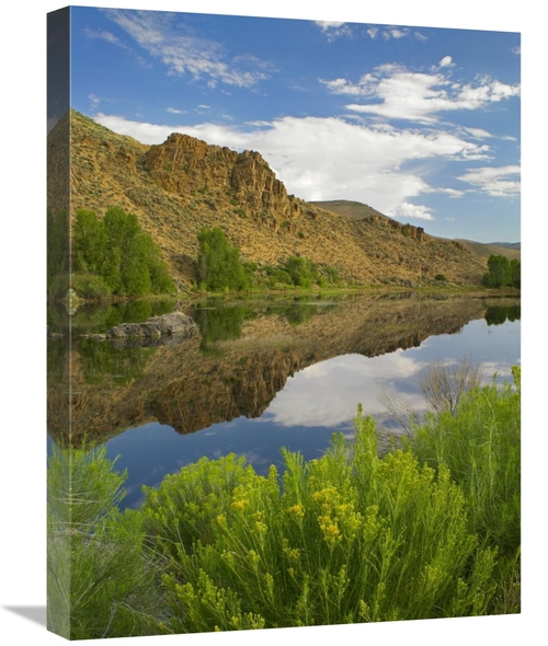 Global Gallery GCS-452175-1824-142 18 x 24 in. Cliffs Reflected in Lak