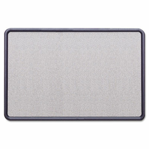 Quartet 7693BE Contour Fabric Bulletin Board  36 x 24  Light Blue  Pla