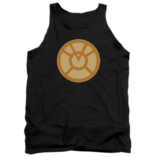 Trevco Green Lantern-Orange Symbol Adult Tank Top, Black - XL