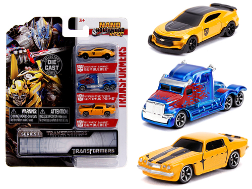 \Transformers\" 3 piece Set \"Nano Hollywood Rides\" Series 1 Diecast
