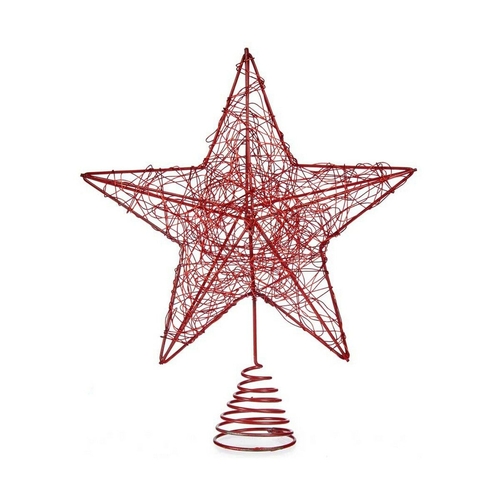 Christmas star Red Steel Plastic