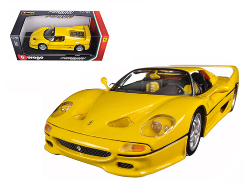 Ferrari F50 Yellow 1/18 Diecast Model Car by Bburago