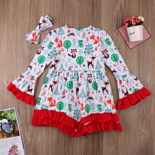 Toddler Baby Kids Girl Christmas Long Sleeve