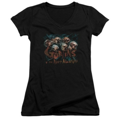 Trevco The Hobbit-Misty Goblins Junior V-Neck Tee- Black - XL