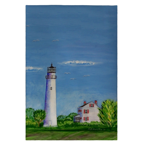 Main Betsy Drake GT993 20 x 20 in. Fenwich Island Lighthouse Guest Towel image
