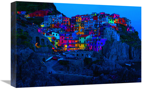 Global Gallery GCS-486517-22-142 22 in. Cinque terra Night Art Print -