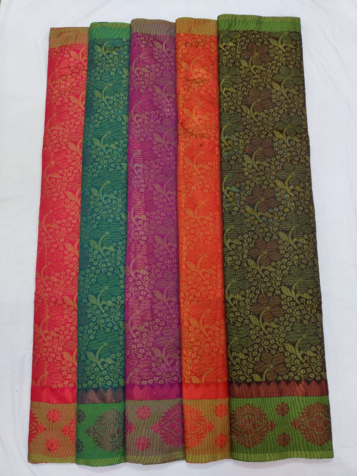 Women's Silky Patola Saree Pack Of 5 Multicolor