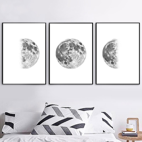 Luna Moon Phase Canvas Poster Print