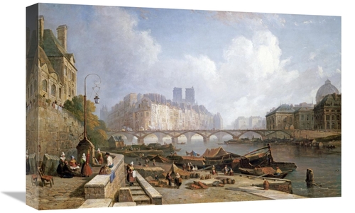 Global Gallery GCS-267335-22-142 22 in. A View of Ile De La Cite, 