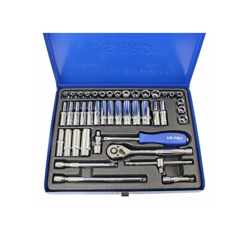 US Pro 43PC 1/4" DR Metric & AF Socket Set