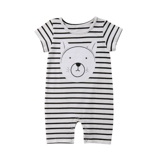 Newborn Infant Baby Boy Girl Cotton Stripe