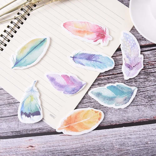 DIY Feather Sticky Notes Lovely Expression Memo