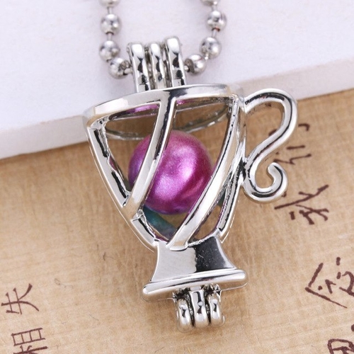 10PCS/Lot Pearls Cage Locket Necklaces Aroma