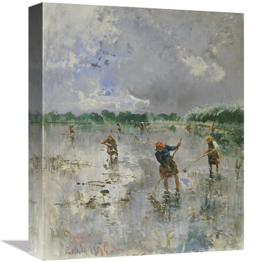 Global Gallery GCS-266838-16-142 16 in. Women Working in Rice Fields A