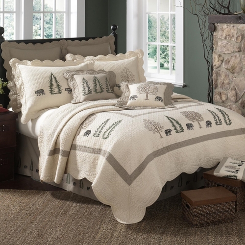 American Heritage Textiles Z95306 90 x 90 in. Bear Creek 3 Piece Cotto
