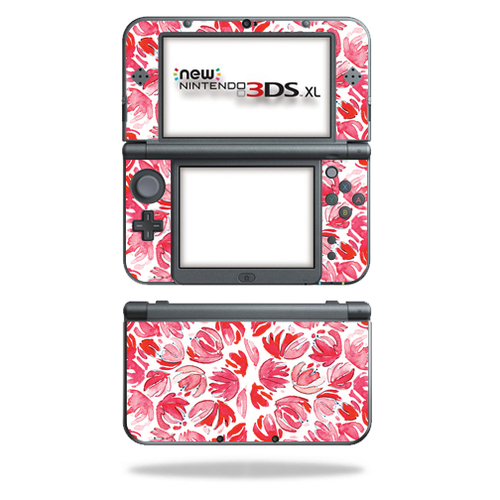 MightySkins NI3DSXL2-Red Petals Skin Decal Wrap for New Nintendo 3DS X