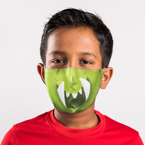 Monstarz Green Monster Reusable Face Covering - Small