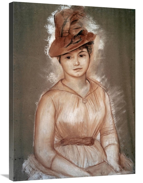 36 in. Portrait of a Woman Art Print - Pierre-Auguste Renoir