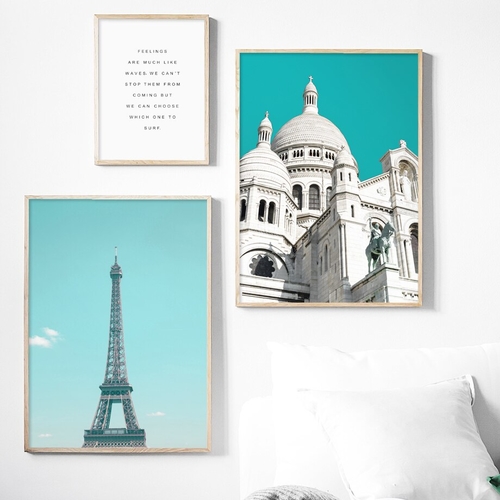 Paris Tower Sacre Coeur Basilica Church