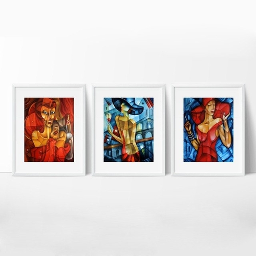 Woman Oil Painting Pictures Print On Canvas Home