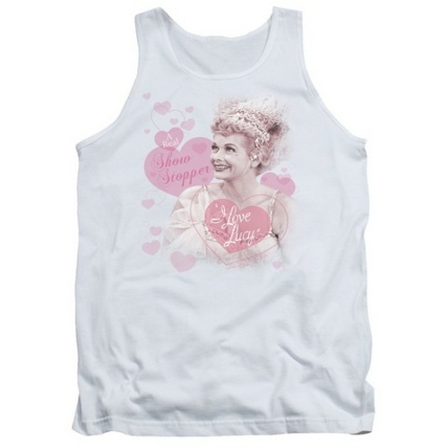 Trevco Lucy-Show Stopper Adult Tank Top, White - Medium