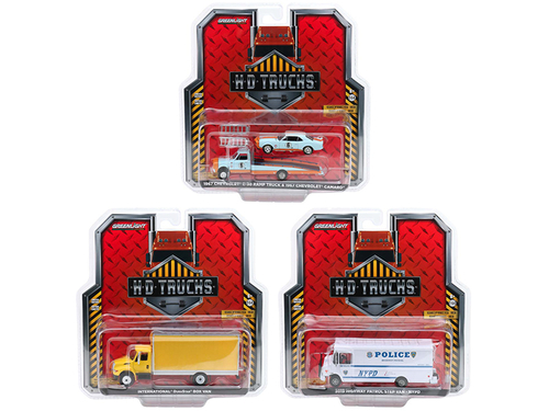 \Heavy Duty H.D. Trucks\" Set of 3 pieces Series 18 1/64 Diecast