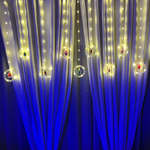 LED Fairy Christmas Themed Curtains