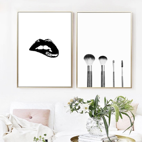 Brushes Makeup Art Canvas Painting Vanity