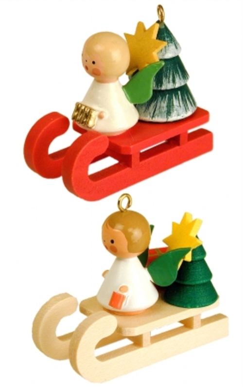 ULBR 10-0072 Christian Ulbricht Ornament - Angel on Sleigh