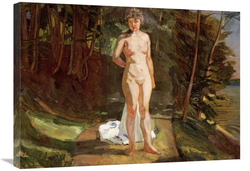 Global Gallery GCS-267424-30-142 30 in. A Bather in a Wooded Landscape