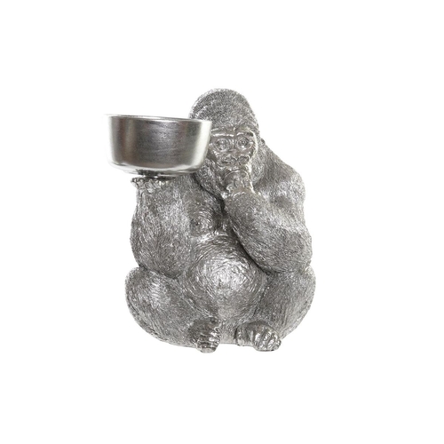 Decorative Figure DKD Home Decor Silver Resin Gorilla (32 x 26,5 x 36