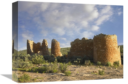 Global Gallery GCS-452198-1216-142 12 x 16 in. Hovenweep Castle At Lit