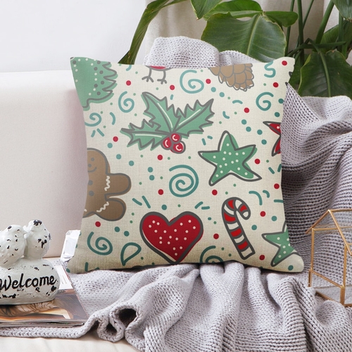 DIDIHOU 45*45cm Christmas Cushion Covers Cotton